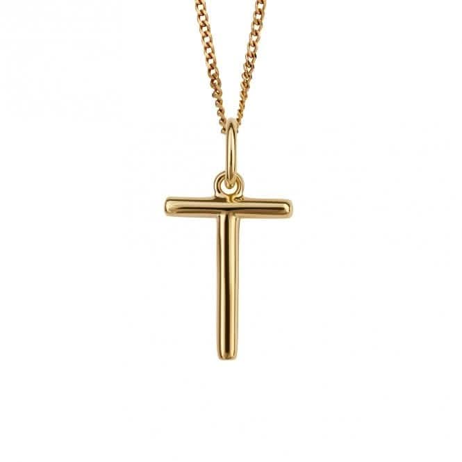 Gold Plated Initial Letter T Pendant P5146BeginningsP5146