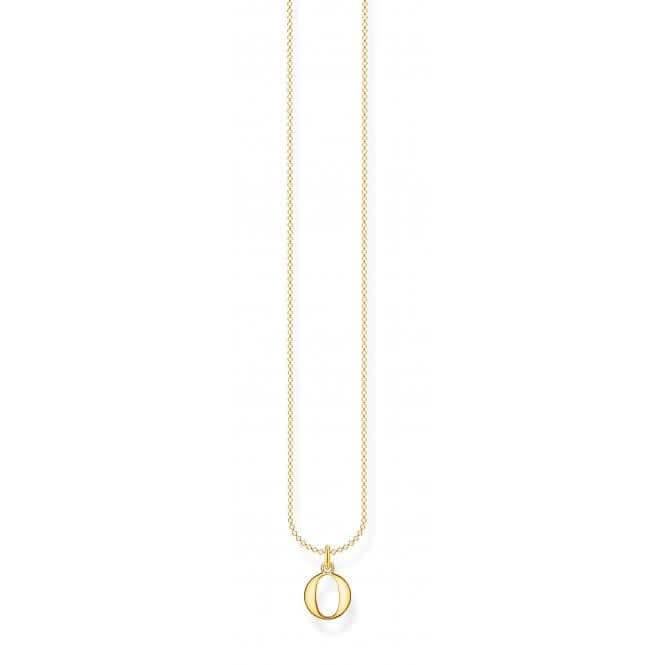 Gold Plated Letter O Necklace KE2024-413-39-L45V