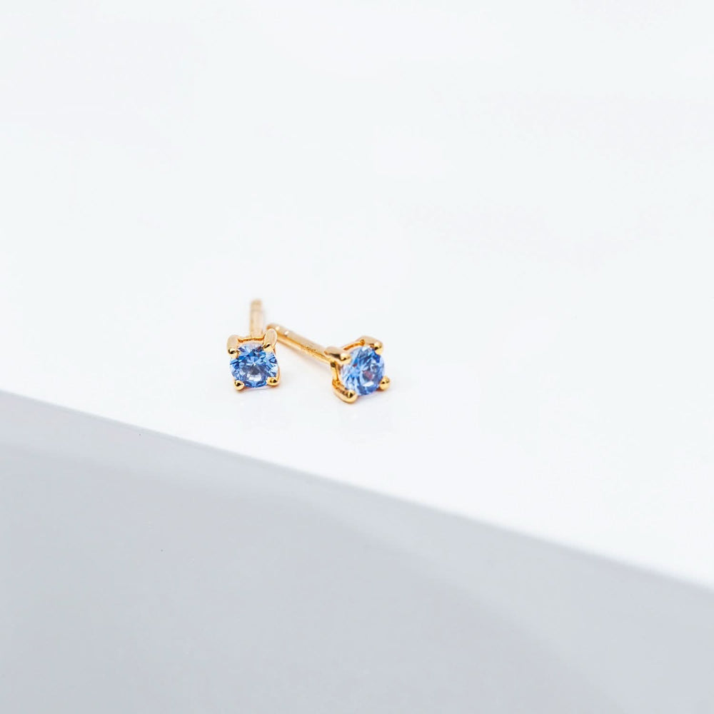 Gold Plated Princess Piccolo Earrings SJ-E3MMRD-BLN-YG