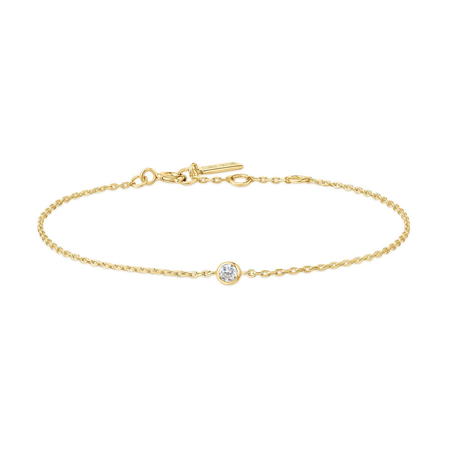 Gold Sparkle Bezel Bracelet B062-01G