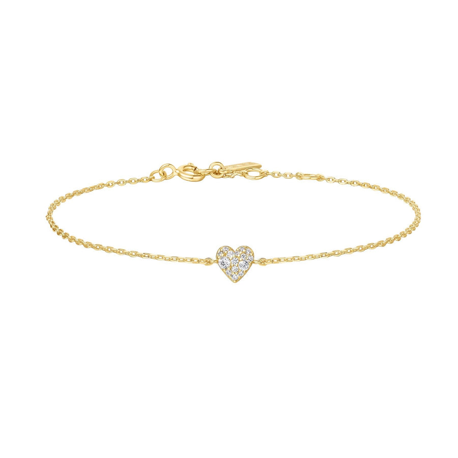 Gold Sweetheart Pavé Bracelet B064-01G