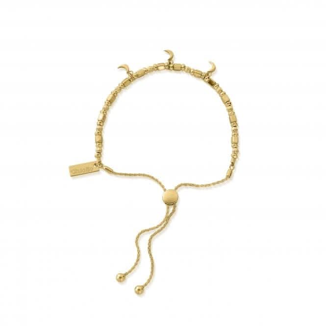 Gold Triple Moon Adjuster Bracelet GBA4015