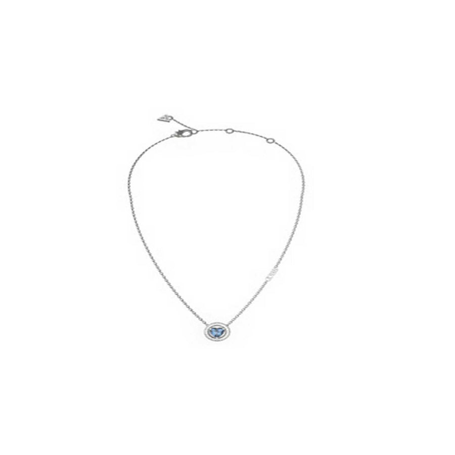 Guess Ladies 16-18" Solitaire Heart Crystal Necklace UBN04667RHLS