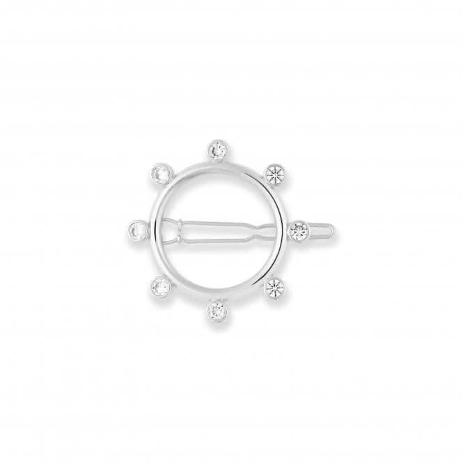 Hair Accessory Silver Zirconia Loop Hair Clip 4421