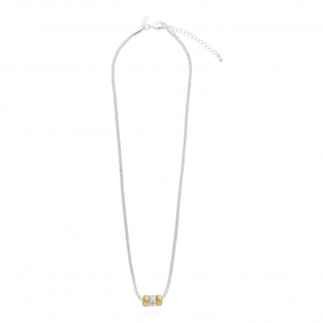 Halo Silver And Gold 45cm + 5cm Extender Necklace 4516