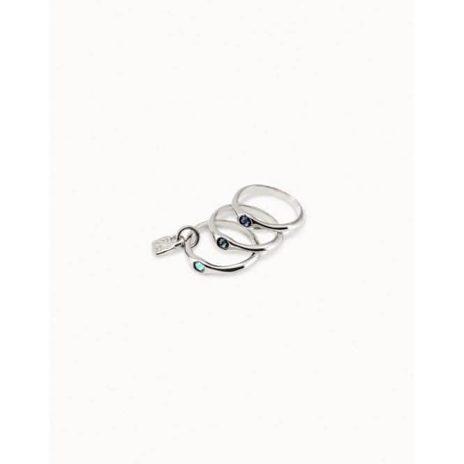 Happy Blue Blue Metal Faceted Crystal RingUNOde50ANI0678AZUMTL09