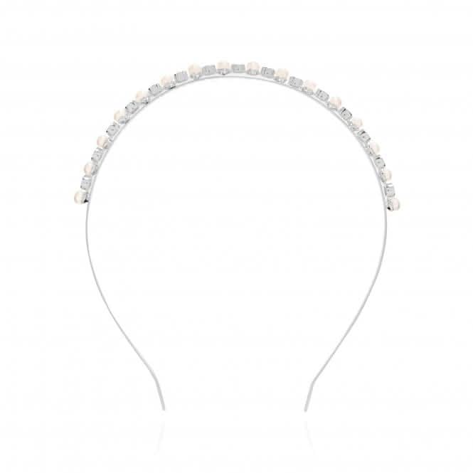 Happy Ever After Hair Accessories Silver Pearl Zirconia Hair Band 3683