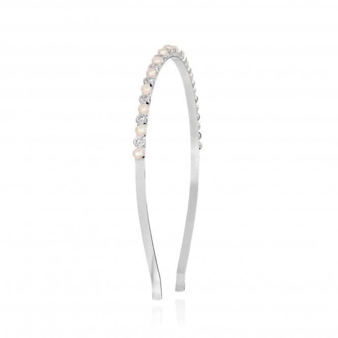 Happy Ever After Hair Accessories Silver Pearl Zirconia Hair Band 3683Joma Jewellery3683