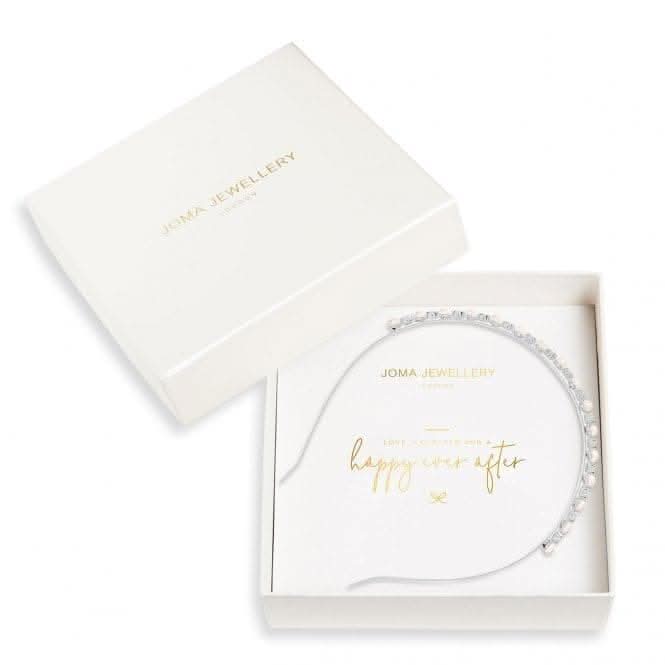 Happy Ever After Hair Accessories Silver Pearl Zirconia Hair Band 3683