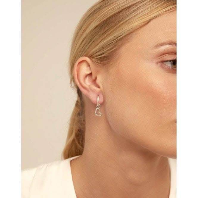 H´Art Charm Silver Metal Piercing Open Heart Charm CHP0034MTL0000U