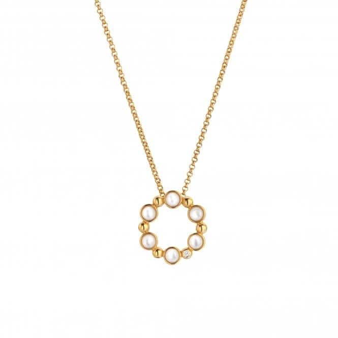 HD X JJ Calm Mother of Pearl Circle Necklace DP905