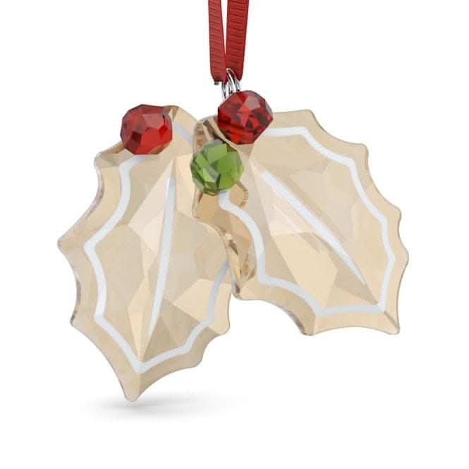 Holiday Cheers Gingerbread Holly Leaves Ornament 5656277