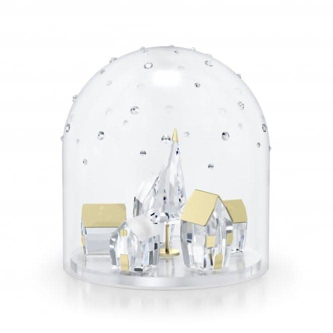 Holiday Magic Bell Jar Winter Village Crystal Sculpture 5597141Swarovski5597141