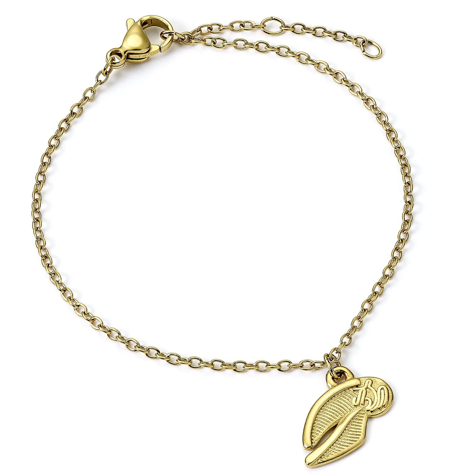 Harry Potter Stainless Steel Golden Snitch Gold Chain Bracelet HPB00015