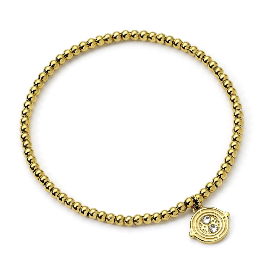 Harry Potter Stainless Steel Time Turner Gold Ball Bead Bracelet HPB00018