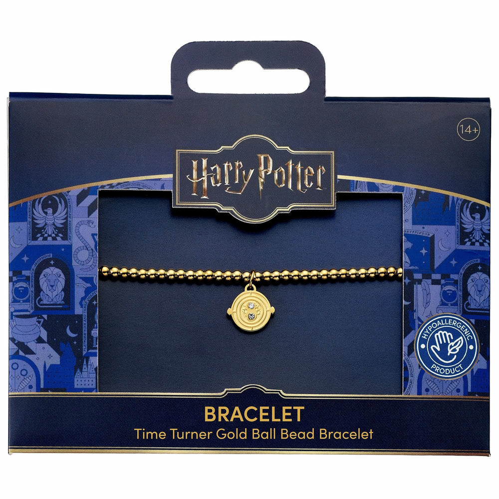 Harry Potter Stainless Steel Time Turner Gold Ball Bead Bracelet HPB00018