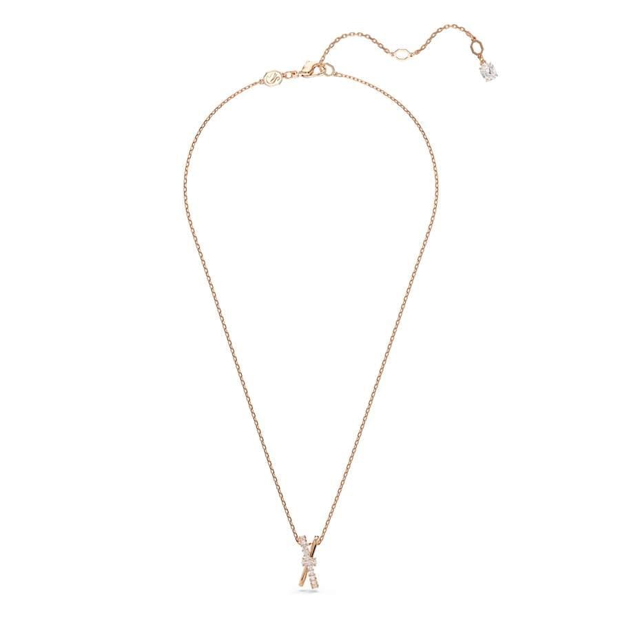 Hyperbola Rose Gold-tone Plated Mixed Cuts Twist Pendant 5689788