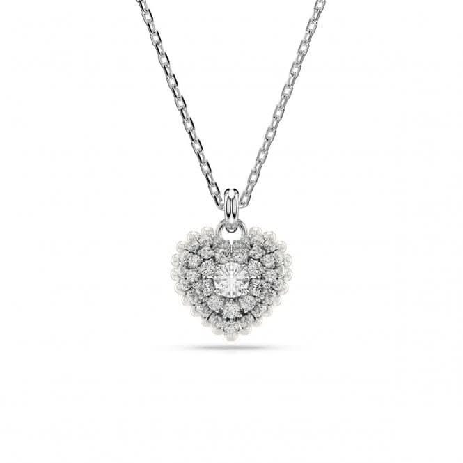 Hyperbola White Rhodium Plated Heart Pendant 5684386