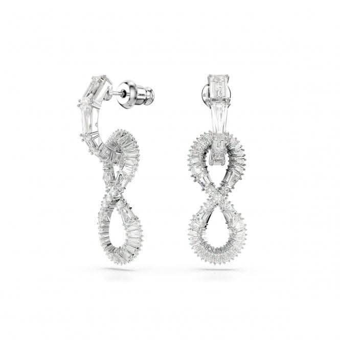 Hyperbola White Rhodium Plated Infinity Drop Earrings 5679793