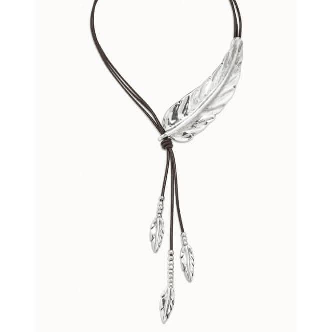 I Like You Silver Leather NecklaceUNOde50COL1305MARMTL0U