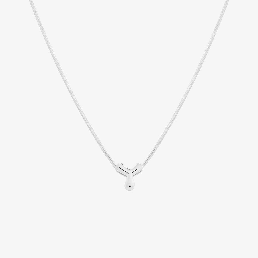 Bubble Initial Pendant Necklace (50cm)