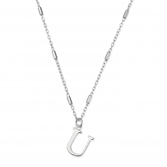 Iconic Initial U Silver Necklace SNCC4040U