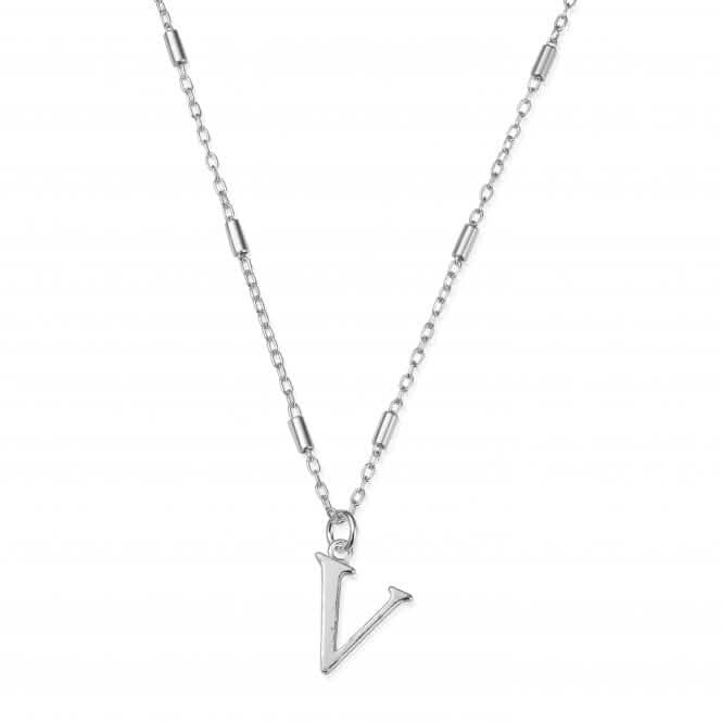 Iconic Initial V Silver Necklace SNCC4040V