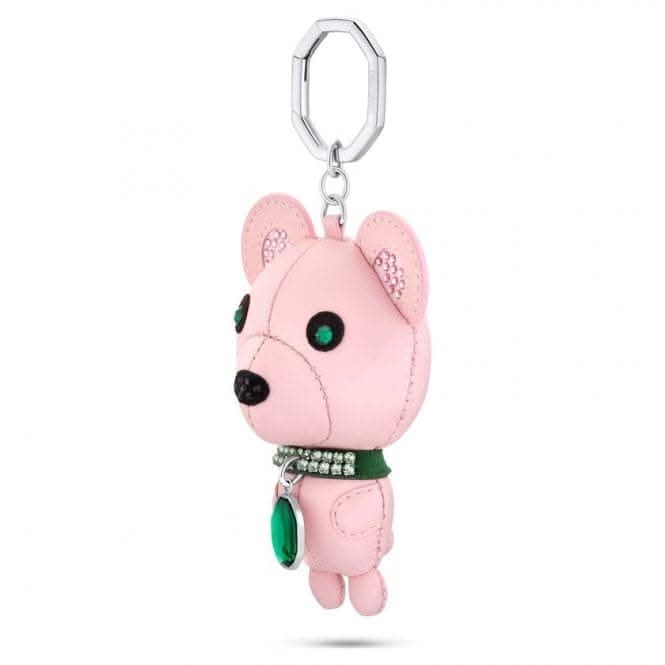 Icons Stainless Steel Pink Bear Keyring 5650128