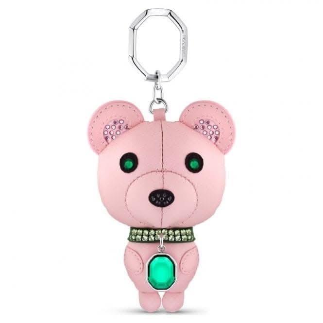 Icons Stainless Steel Pink Bear Keyring 5650128