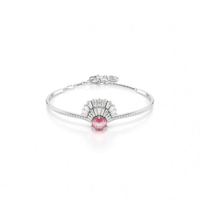 Idyllia Pink Rhodium Plated Shell Bangle 5680298