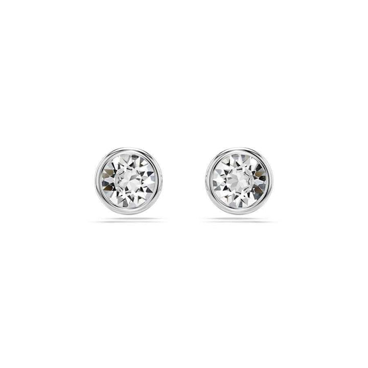 Imber Rhodium Plated Round Cut Stud Earrings 5696073Swarovski5696073