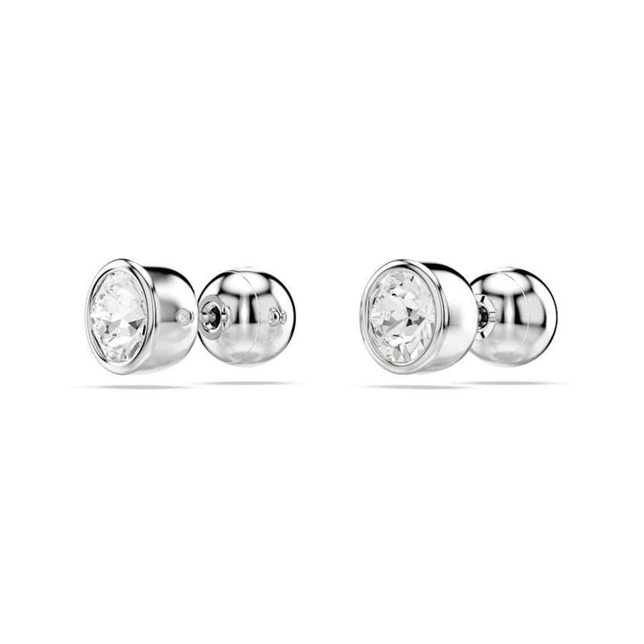 Imber Rhodium Plated Round Cut Stud Earrings 5696073Swarovski5696073