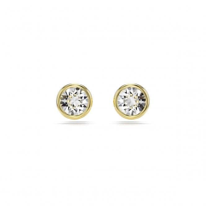 Imber Round Cut White Gold-tone Plated Stud Earrings 5681552