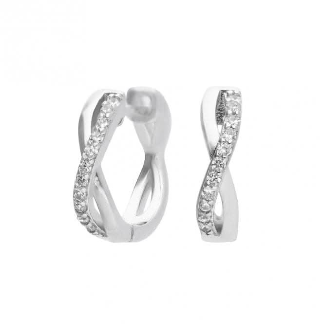 Infinity Pave Hoops Earrings E6065