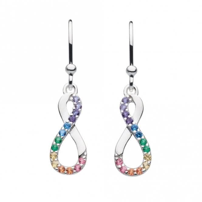Infinity Twist Multi Nano Gems Drop Earrings 5510MCZ