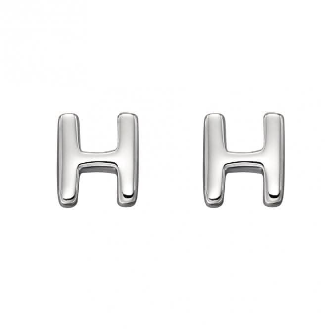 Initial H Sterling Silver Stud Earrings E6025BeginningsE6025