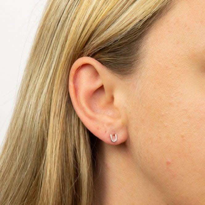 Initial U Sterling Silver Stud Earrings E6038BeginningsE6038