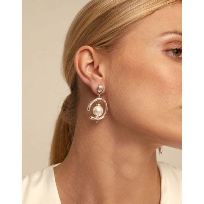 Inorbit White Pearl Pearl Shell Earrings PEN0444BPLMTL0U