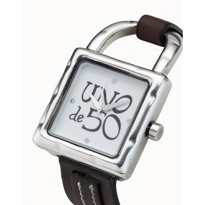Its Time Silver Leather WatchUNOde50REL0102BLNMAR0U