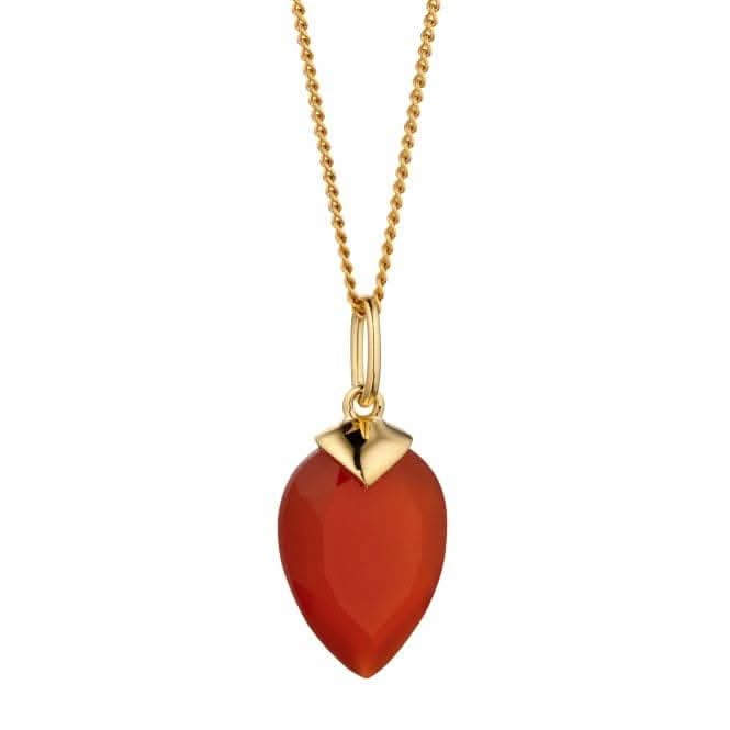 July Yellow Gold Plated Birthstone Chalcedony Stone Pendant P4981BeginningsP4981