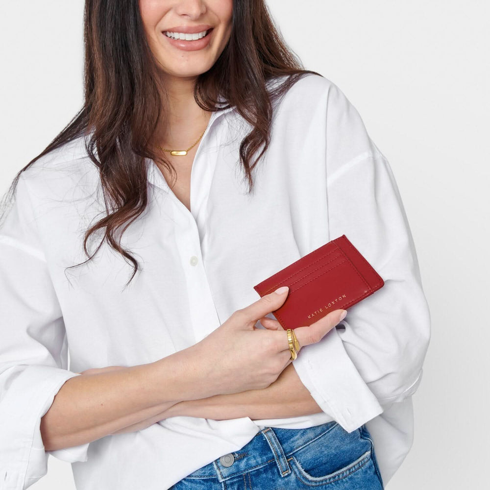 Katie Loxton Garnet Red Lily Cardholder KLB3624