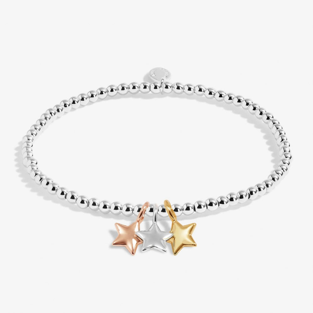 Kids A Little Three Wishes Silver Gold & Rose Gold Plated Bracelet C772