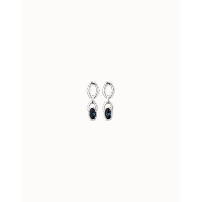Kingdom Blue Faceted Crystal EarringsUNOde50PEN0842AZUMTL0U