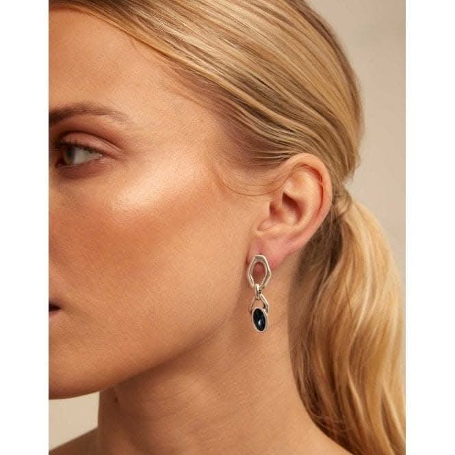 Kingdom Blue Faceted Crystal EarringsUNOde50PEN0842AZUMTL0U