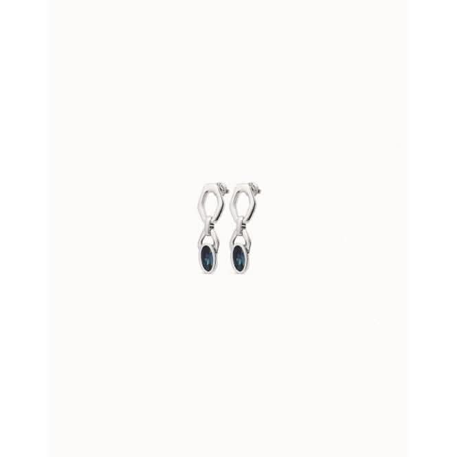 Kingdom Blue Faceted Crystal EarringsUNOde50PEN0842AZUMTL0U
