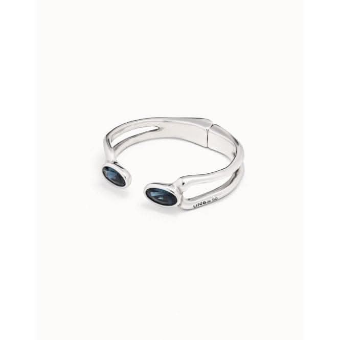 Kingdom Blue Metal Faceted Crystal BraceletUNOde50PUL2248AZUMTL0L