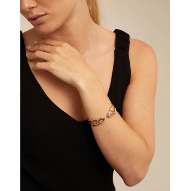 Kingdom Pink Metal Faceted Crystal BraceletUNOde50PUL2248RSAORO0M