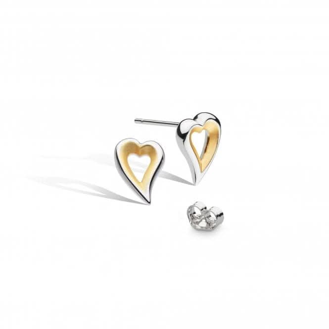 Kit Heath Desire Love Story Gold Heart Stud Earrings 40521GDS
