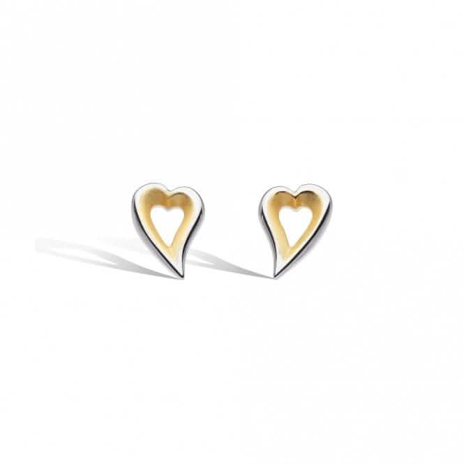 Kit Heath Desire Love Story Gold Heart Stud Earrings 40521GDS