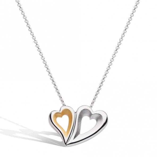 Kit Heath Desire Love Story Gold Twinned Heart Necklace 90522GDS